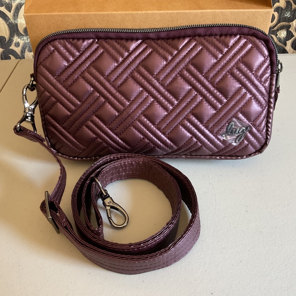 Lug Crossbody Bag - CoupeXL, Metallic Wine
